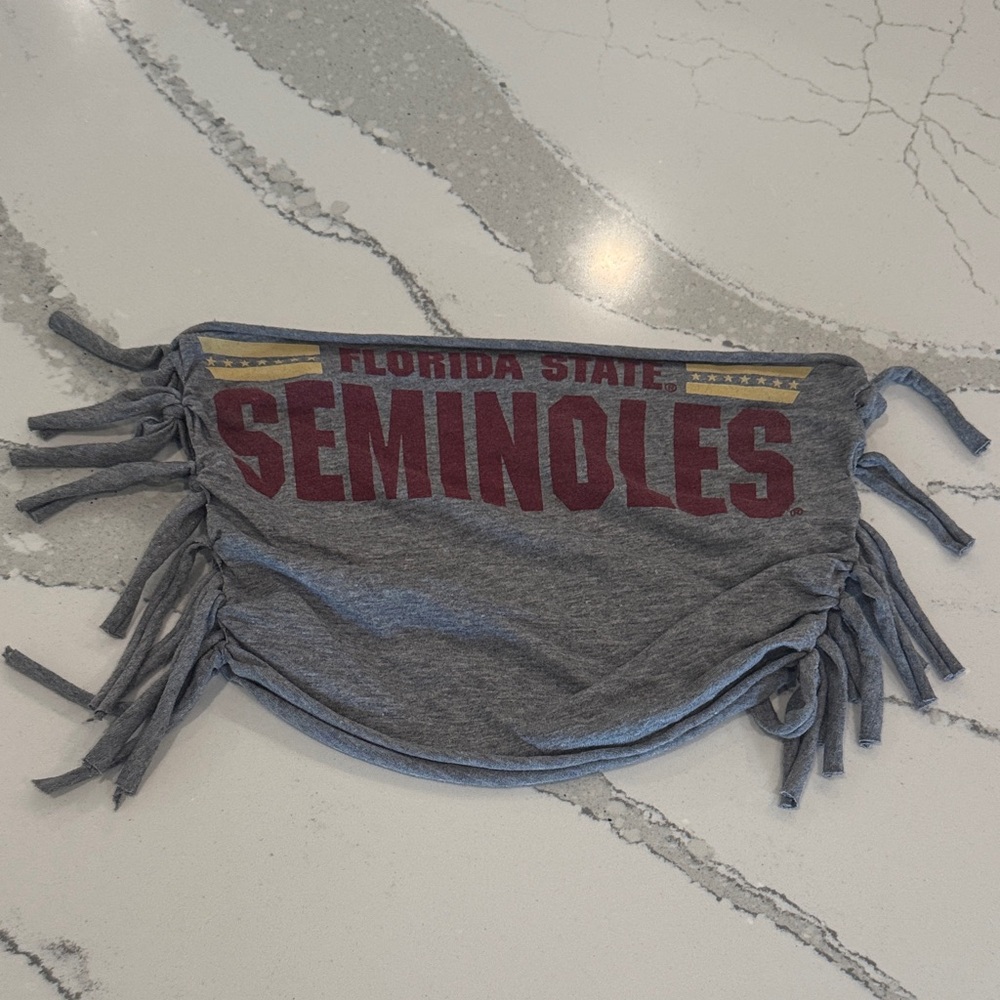 Gray Florida State Seminoles Fringe Top